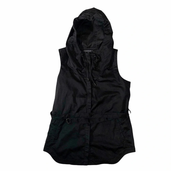 LAFAYETTE 148 New York Anorak Button Down Hooded Outdoor Sleeveless Jacket - Picture 10 of 13